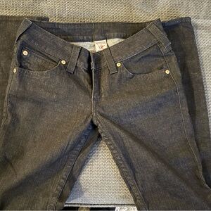 True religion, womens black denim jeans, size 30